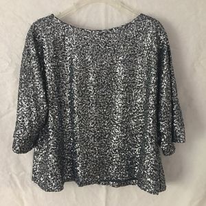 Silver Sequin Top